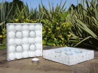 Velas de Noche Blancas Iluminarte x 50 Unid.