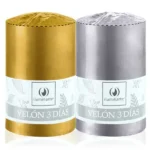 Velón 3 Días Iluminarte oro/plata x 10u 8cm - Dorada