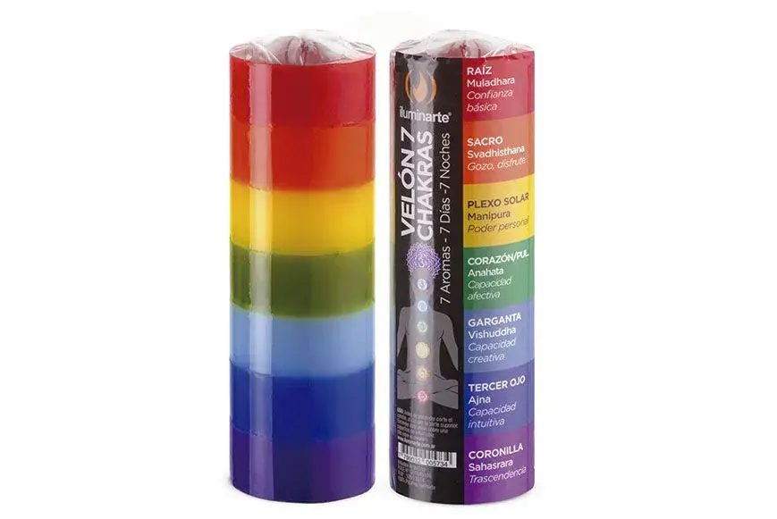 Velón 7 Chakras 7 Aromas x 1u