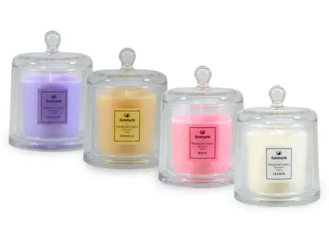 Vela C/Campana de Cristal 12 x 9 cm