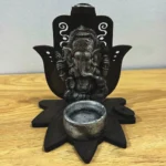 Portavela Mano Cascada Ganesha