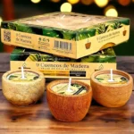 V. Soja Aromática Cuenco Madera x 9 u. - Variedad Aromática ( vainilla - dulzura nocturna - coconut )