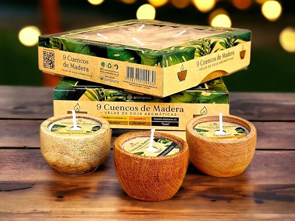 V. Soja Aromática Cuenco Madera x 1 u.