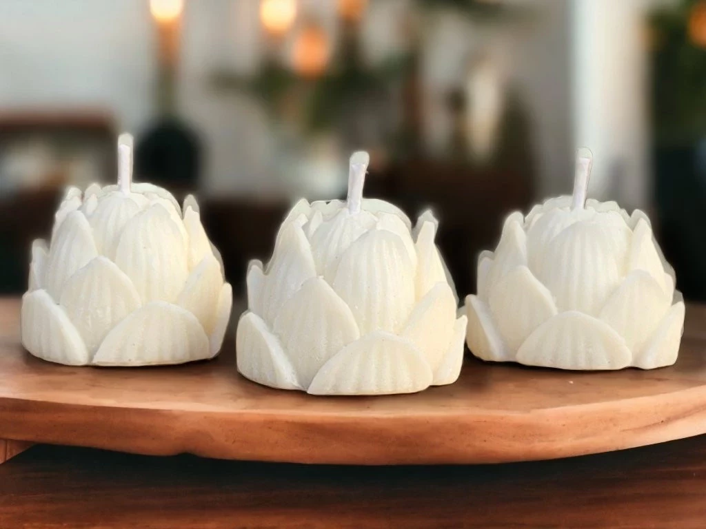 Vela Loto Deco Cera Vegetal x 1 Unidad