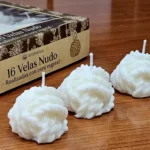 Velas Nudo Cera Vegetal x 16 u.