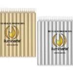 Velas largas oro/plata x 100 unid. - Dorada