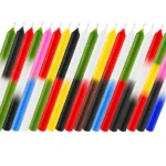 Velas largas combinadas x 100 - Amarillo-Verde (Oxaña)