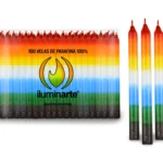 Velas largas 7 colores x 100 unid.