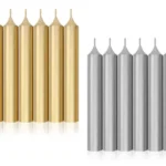 Velas cortas oro/plata x 50 unid. - Dorada