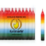 Velas cortas 7 colores x 50 unid.