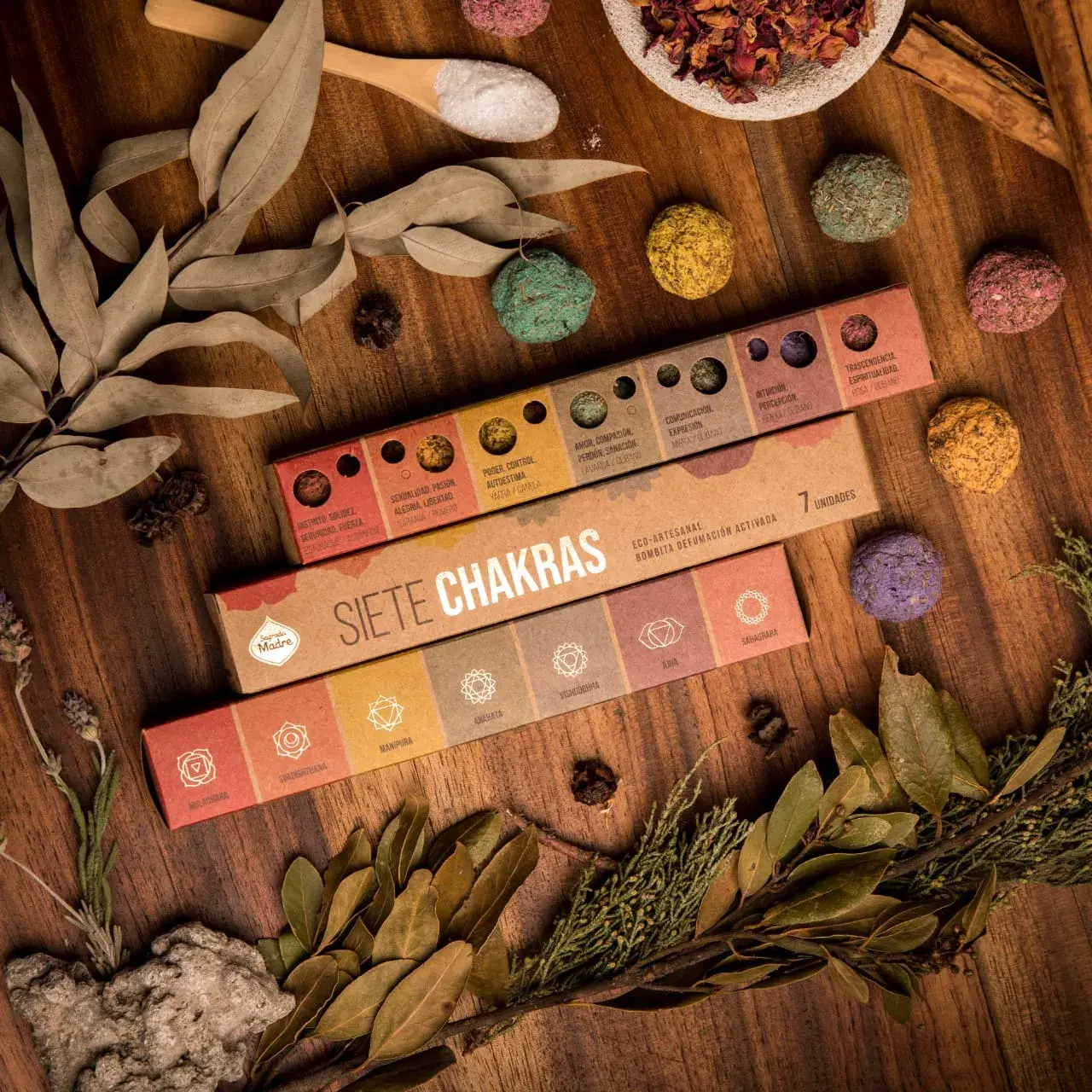 Bombita 7 Chakras Sagrada Madre x1 Unid