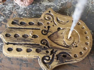 Porta Sahumerio Mano hamsa