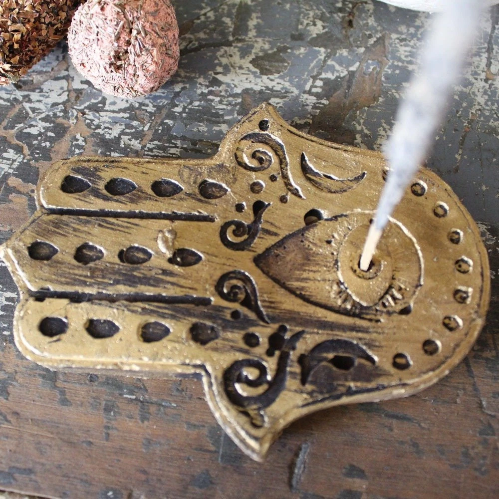 Porta Sahumerio Mano hamsa