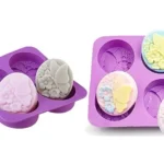 MOLDE SILICONA 4 JABONES BASE MARIPOSA c/FLOR (LIS)