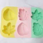 MOLDE SILICONA TRICOLOR 3 MODELOS HOJAS