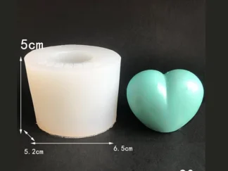 MOLDE SILICONA p/VELA CORAZON 3D