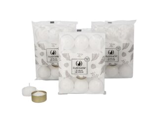 Velas de Noche Blanca Iluminarte x 12 Unid.