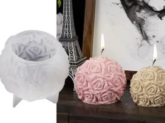 MOLDE SILICONA ESFERA DE ROSAS N* 2