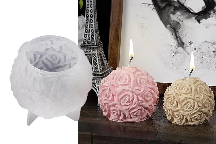 MOLDE SILICONA ESFERA DE ROSAS N* 2