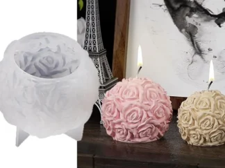 MOLDE SILICONA ESFERA DE ROSAS N* 3