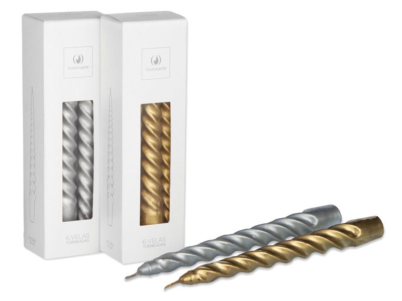 Torneada Med. 20 cm Caja x 6 Oro/Plata