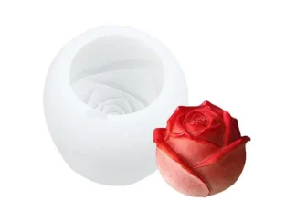 MOLDE SILICONA p/VELA PIMPOLLO DE ROSA