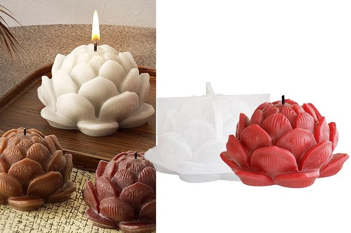 MOLDE SILICONA p/VELAS ALCACHOFA