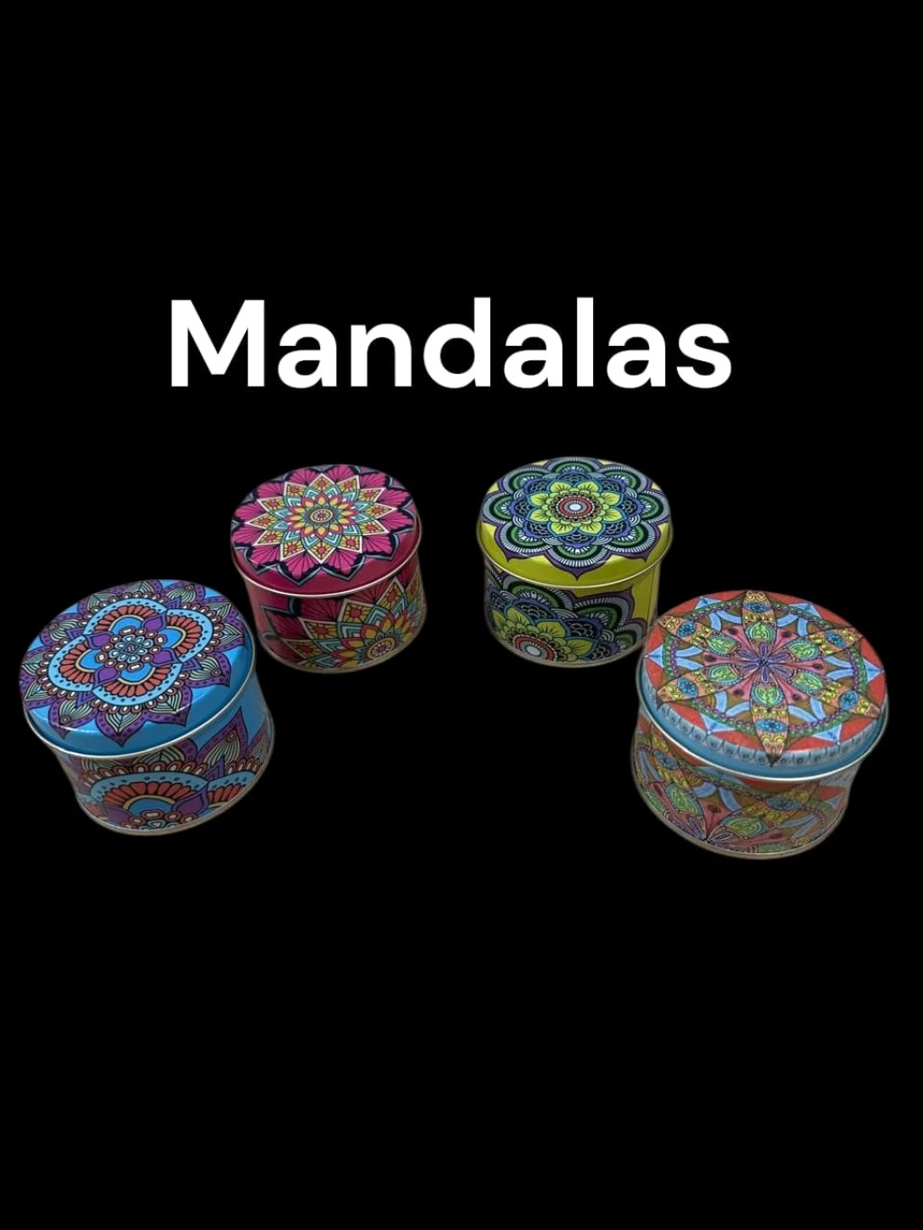 Latas Mandala 5CM DE ALTO X 6,5 CM DE DIAMETRO