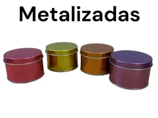 Latas Metalizada 5CM DE ALTO X 6,5 CM DE DIAMETRO