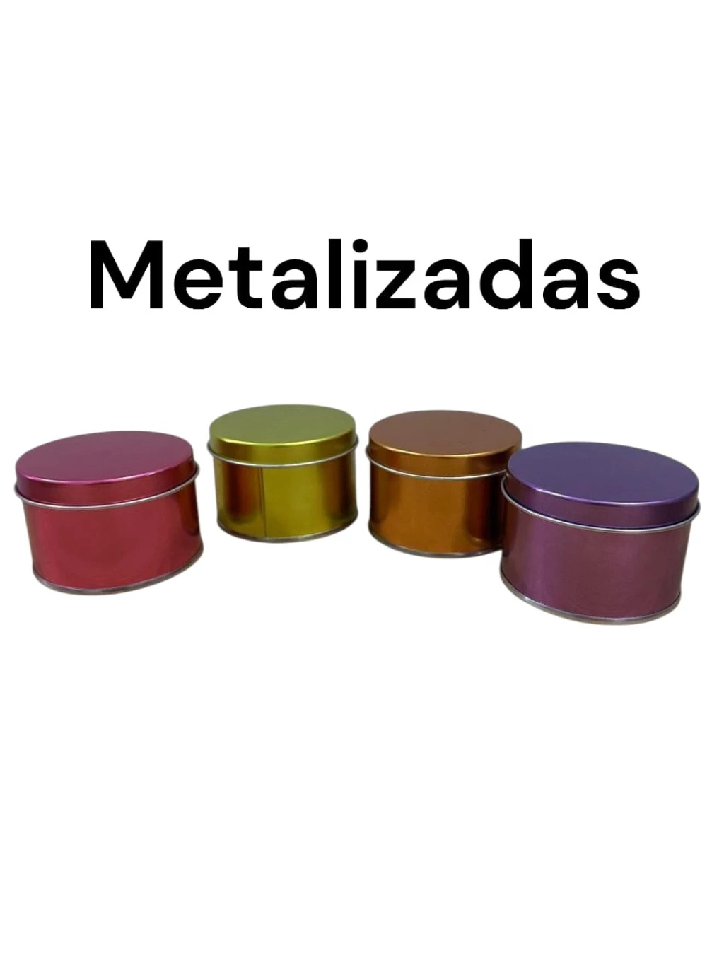 Latas Metalizada 5CM DE ALTO X 6,5 CM DE DIAMETRO