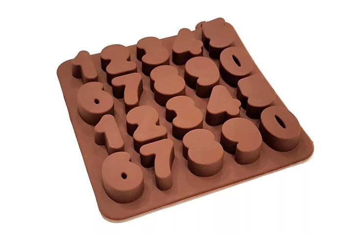 Molde Silicona Choco Bombones Numeros