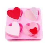 MOLDE 4 CORAZONES GRANDES LISOS