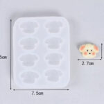 MOLDE SILICONA WAX MELTS 8 MINI PERRITOS