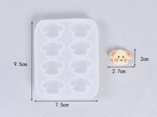 MOLDE SILICONA WAX MELTS 8 MINI PERRITOS