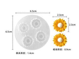 MOLDE SILICONA WAX MELTS 4 MINI MARGARITAS