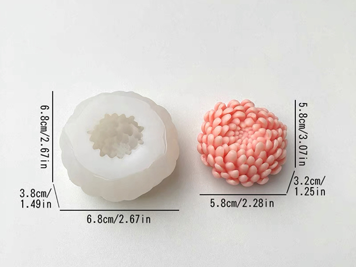 MOLDE VELA FLOR CRISANTEMO