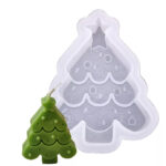 MOLDE SILICONA VELA ARBOLITO DE NAVIDAD