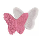 MOLDE SILICONA MARIPOSA FLORES Y PLUMAS