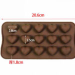 MOLDE SILICONA 15 BOMBONES MINI CORAZONES LISOS