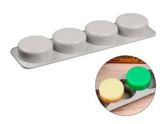 MOLDE SILICONA 4 JABONES CIRCULOS LISOS