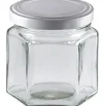 FRASCO HEXAGONAL TAPA BLANCA 190 CC