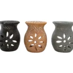 HORNILLO TEXTURA CON FLOR 8CM - GRIS