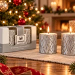 2 VELONES DECORATIVOS Y NAVIDEÑOS - DORADO